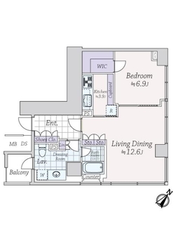 マジェスタワー六本木の間取図