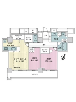 ライオンズタワー神戸元町の間取図