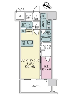 ミスモ天神の間取図