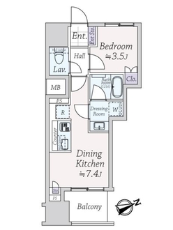 ライオンズミレス蔵前の間取図