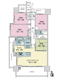 アトレ神山レジデンスの間取図