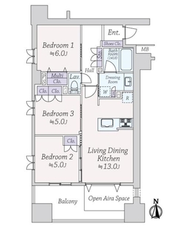 ヴェレーナ東京入谷３の間取図