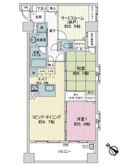 リブゼ横浜ベイモールの間取図