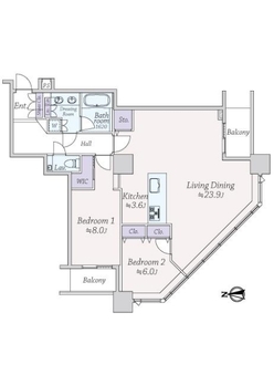 白金タワーの間取図