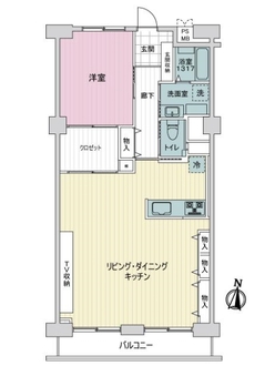 コープ野村亀戸西棟の間取図