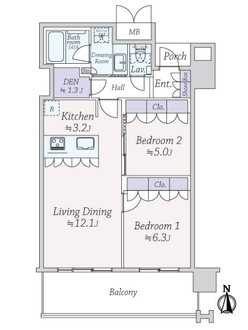 ＭＪＲ堺筋本町タワーの間取図