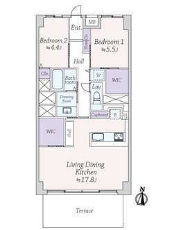 広尾マンションの間取図