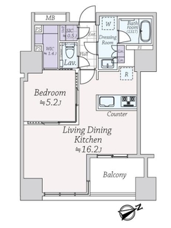 ローレルタワー　ルネ浜松町の間取図
