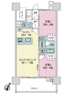 ファミリアーレ熱田伝馬町の間取図