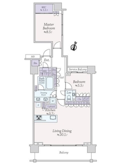 パークコート一番町の間取図