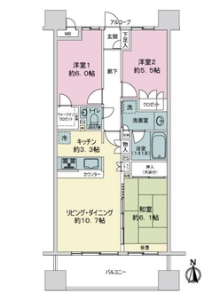 マイキャッスル青砥ロイヤルステ－ジの間取図
