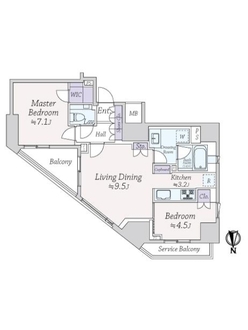 サンウッド広尾の間取図