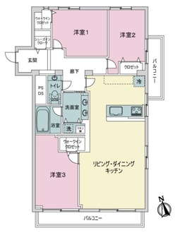 猫ヶ洞ハイツの間取図