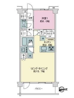 サンクレイドル大宮公園レジデンスの間取図