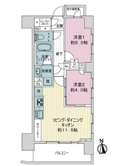 ライオンズ東向島ミレスの間取図