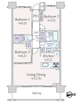 ライオンズ中浦和フォレストフォートの間取図
