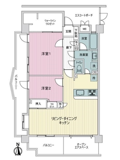 グランシティ三ツ沢公園の間取図