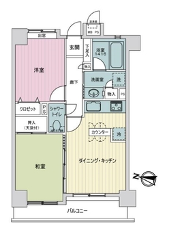 ライオンズマンション新大橋の間取図