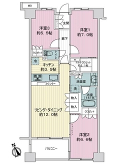 横濱山手テラス 壱番館の間取図
