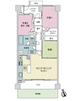 ウォルトンズコート長津田Ｂ棟の間取図