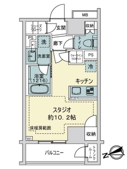 グローリオ新宿夏目坂の間取図