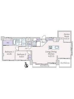 ライオンズマンション麻布十番南の間取図