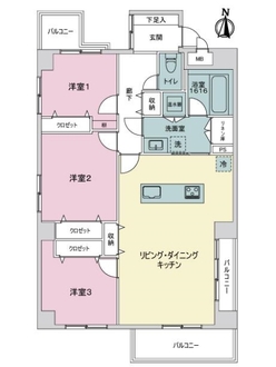 ライオンズマンション平尾の間取図