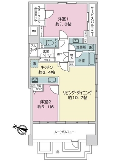 ウィルローズ瑞江クラースの間取図