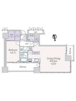 パークタワー目黒の間取図