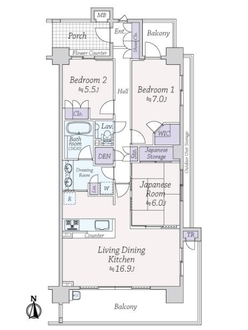 イトーピア桜新町イストハウスの間取図