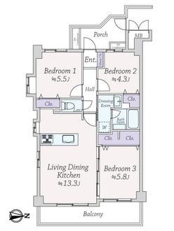藤和シティコープ北松戸の間取図