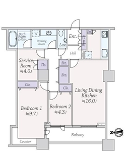 ラグナタワーの間取図