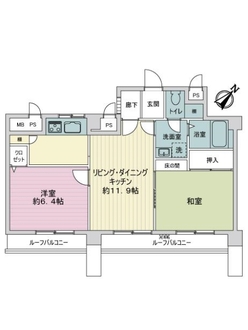ライオンズマンション東白楽第２の間取図