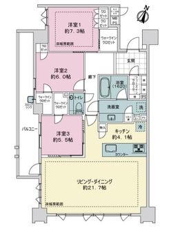 ザ・ライオンズ覚王山の間取図
