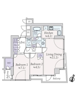 サンウッド文京東大前エストライフの間取図