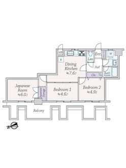 パロス三鷹の間取図