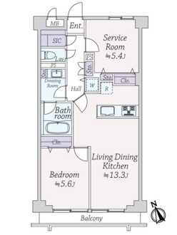 ライオンズマンション東麻布の間取図