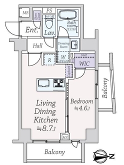 ヴァースクレイシアＩＤＺ下北沢の間取図