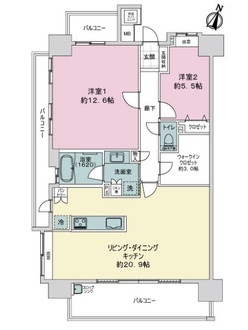 ライオンズ新井口マスターズゲートの間取図