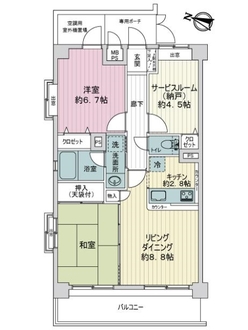 ライオンズマンション二子多摩川の間取図