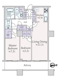 Ｂｒｉｌｌｉａタワー東京の間取図