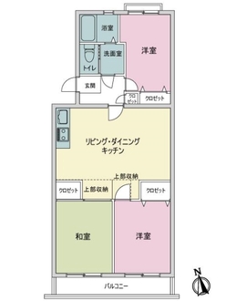 鶴見二見台ＫＳマンションの間取図