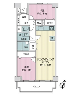 メイゾン仲池上の間取図