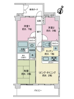 ライオンズマンション行徳第三の間取図