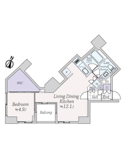 ベルドゥムール東京八丁堀の間取図