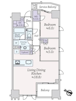 ザ・マジェスティコート目黒の間取図