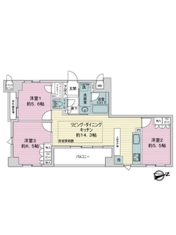 藤和江坂ホームズ　ベネフィールの間取図