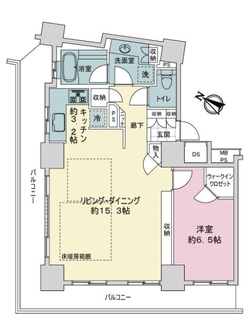 グランアルト天神タワーの間取図