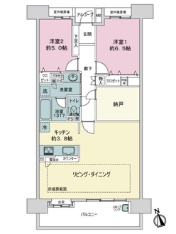 藤和シティホームズ浄心の間取図