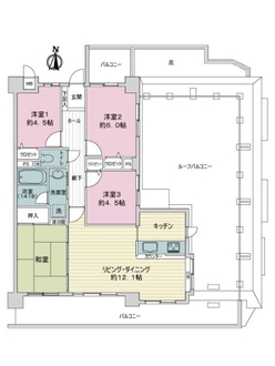 ライオンズマンション西伏屋第２の間取図
